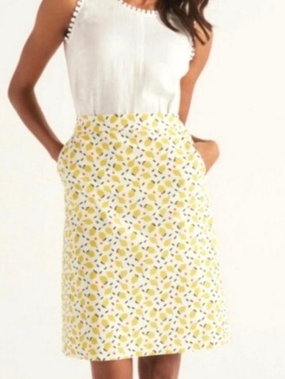 Boden Lemon Skirt